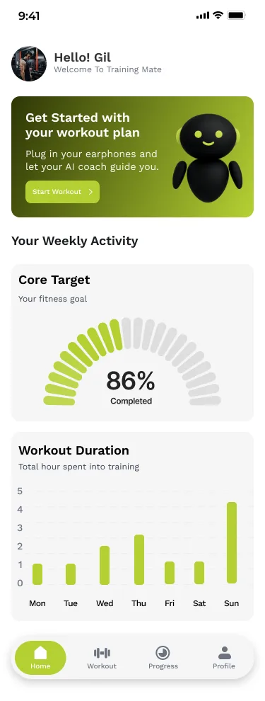 training onboarding app screen